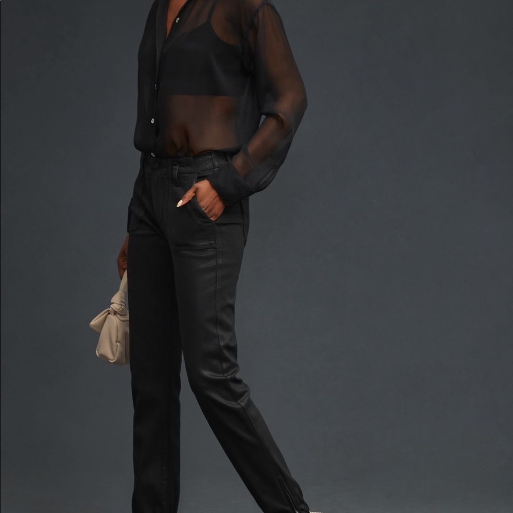 Anthropologie Paige Mayslie coated jogger.   Worn once
